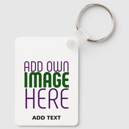 PORTE-CLÉS MODÈLE DE TEXTE D'IMAGE BLANCHE SIMPLE MODERNE (Verso)