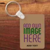 PORTE-CLÉS MODÈLE DE TEXTE D'IMAGE BROWN SIMPLE MODERNE (Recto)