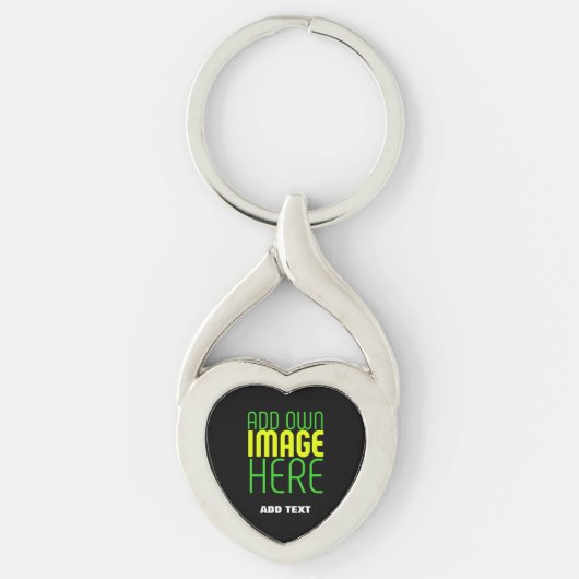 PORTE-CLÉS MODÈLE DE TEXTE D'IMAGE NOIRE SIMPLE ET MODERNE (Devant)
