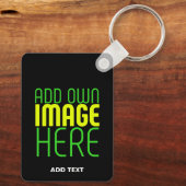 PORTE-CLÉS MODÈLE DE TEXTE D'IMAGE NOIRE SIMPLE ET MODERNE (Verso)