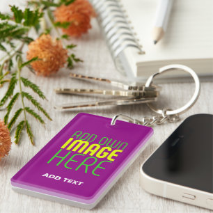 PORTE-CLÉS MODÈLE DE TEXTE D'IMAGE SIMPLE MODERNE MODIFIABLE