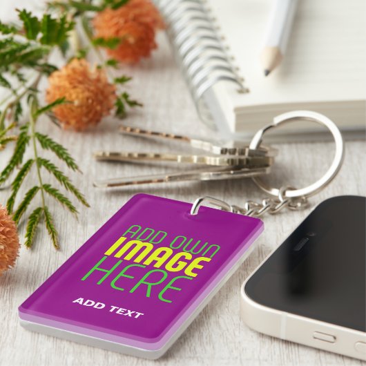 PORTE-CLÉS MODÈLE DE TEXTE D'IMAGE SIMPLE MODERNE MODIFIABLE (Devant droit)