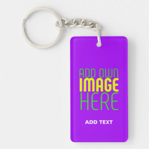 PORTE-CLÉS MODÈLE DE TEXTE D'IMAGE VIOLET SIMPLE MODERNE