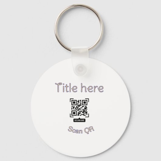 Porte-clés Modèle d'événement commercial avec scan de code Q (Recto)
