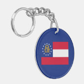 Porte-clés Modèle du drapeau de l'État de Géorgie (Devant gauche)