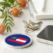 Porte-clés Modèle du drapeau de l'État de Géorgie (Côté)