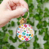 PORTE-CLÉS MODÈLE FLORAL COLORÉ (Main)