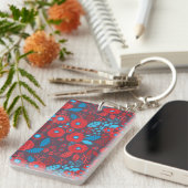 Porte-clés Modèle floral de Doodle (Devant droit)