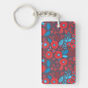 Porte-clés Modèle floral de Doodle