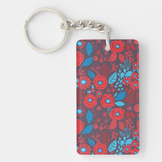Porte-clés Modèle floral de Doodle (Devant)