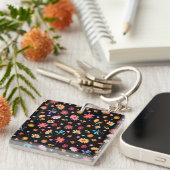 Porte-clés Modèle floral lunaire (Devant Droit)