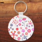 Porte-clés Modèle floral moderne (Recto)