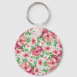 Porte-clés Modèle floral peu précis de fille Girly
