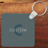 Porte-clés Modèle monographique élégant et personnalisable (Verso)