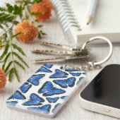 Porte-clés Modèle motif de papillon bleu morpho (Devant droit)