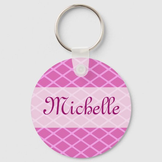 Porte-clés modèle motif rose (Recto)