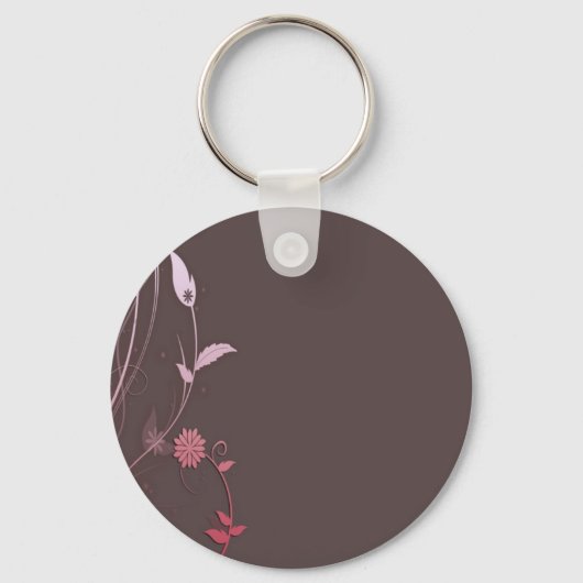 Porte-clés modèle personnalisable Brown et rose (Recto)