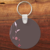 Porte-clés modèle personnalisable Brown et rose (Recto)