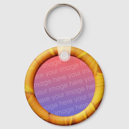 Porte-clés Modèle Pétale (bordure 3d de cadre d'effet) (Recto)