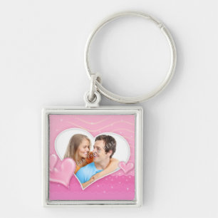 Porte-clés Modèle photo spécial de coeurs