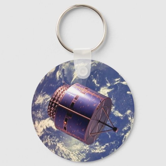 Porte-clés Modèle satellite météorologique dans l'espace (Recto)