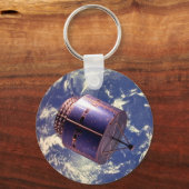 Porte-clés Modèle satellite météorologique dans l'espace (Recto)