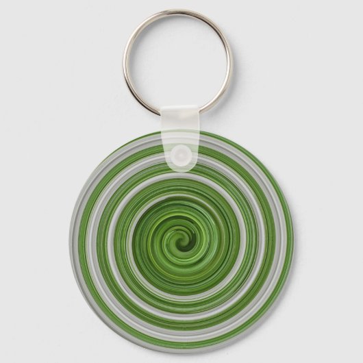 Porte-clés Modèle spiralé vert-blanc (Recto)