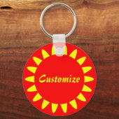 Porte-clés Modèle Sun Ray - 3 (rouge) (Recto)