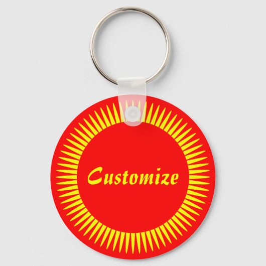 Porte-clés Modèle Sun Ray (rouge) (Recto)
