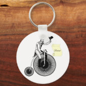Porte-clés Modèle T Penny Farthing Classique Noir Et Blanc (Recto)