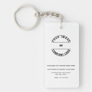 Porte-clés Modèle vierge personnalisé 1,5 " x 2,75"
