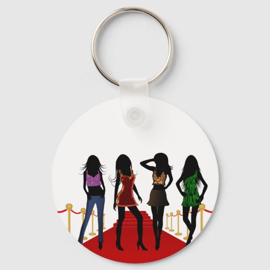 Porte-clés Modèles de mode filles Possédant un Porte - clé de (Recto)