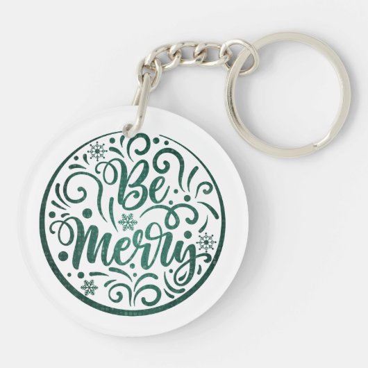 Porte-clés Modern Be Marry Noël Round Mandela (Dos)