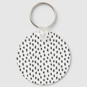 Porte-clés Modern Brush Strokes Black & White Monogram S (Verso)