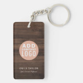 Porte-clés Modern Business Logo Company Employee (Dos)