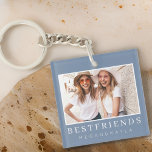 Porte-clés Modern Chic Best Friends BFF Photo<br><div class="desc">Design is composed of fun and playful typographiy with sans serif and serif font. Add a custom photo.</div>