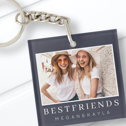 Porte-clés Modern Chic Best Friends BFF Photo