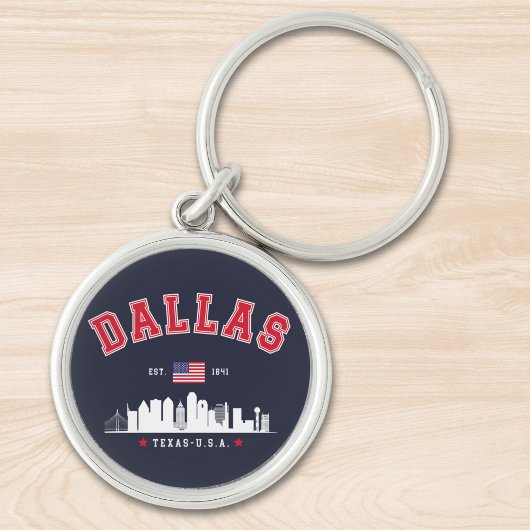 Porte-clés Modern Cityscape of Dallas Texas