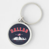 Porte-clés Modern Cityscape of Dallas Texas (Devant)