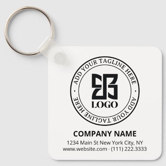 Porte-clés Modern Custom Logo QR Code Business Promotional (Recto)