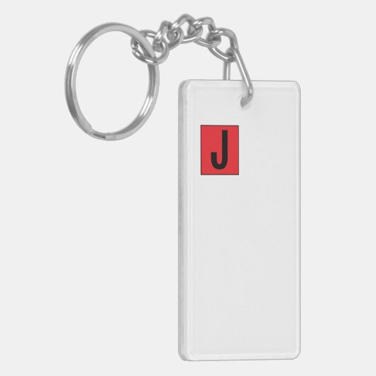 Porte-clés Modern Elegant Plain Professional Monogram (Devant gauche)