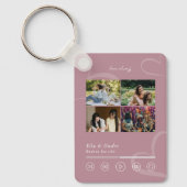 Porte-clés Modern Minimal Chic Music Player Photo Galentines (Recto)