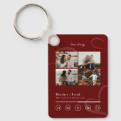 Porte-clés Modern Minimal Chic Music Player Photo Valentine's (Recto)