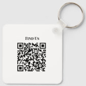 Porte-clés Modern Minimalist Custom Business Logo (Dos)