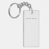 Porte-clés Modern Minimalist Simple Plain Own Name (Devant gauche)