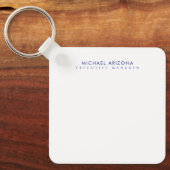 Porte-clés Modern Minimalist Simple Plain Own Name (Recto)