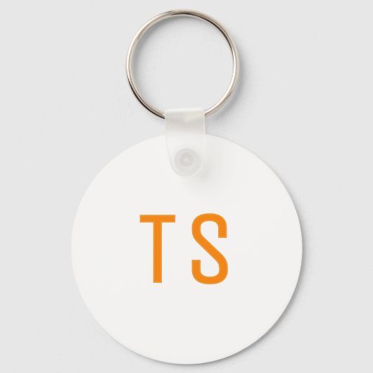 Porte-clés Modern Monogram Initial Letter Simple Template (Verso)