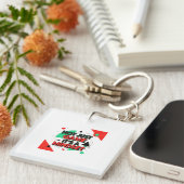 Porte-clés Modern Motivational Graphic with "Not Just Game It (Devant Droit)