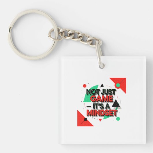 Porte-clés Modern Motivational Graphic with "Not Just Game It (Devant)