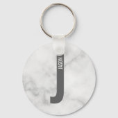 Porte-clés Modern Personalized Bold Monogram and Name (Recto)